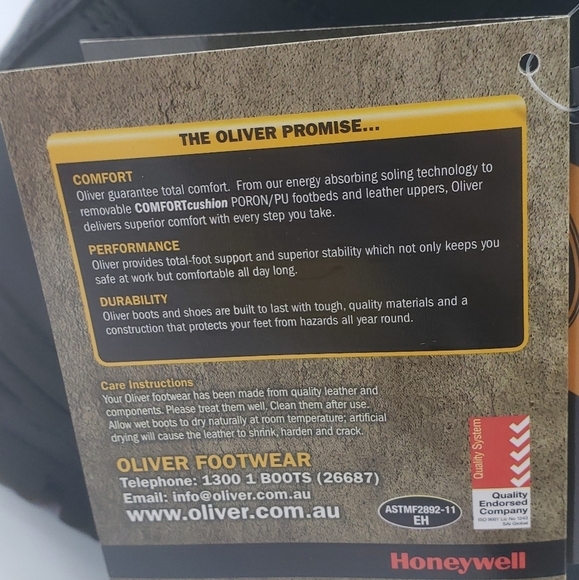 685- Oliver by Honeywell Leather Men's Composite Toe Work Boot NWT - Picture 8 of 12